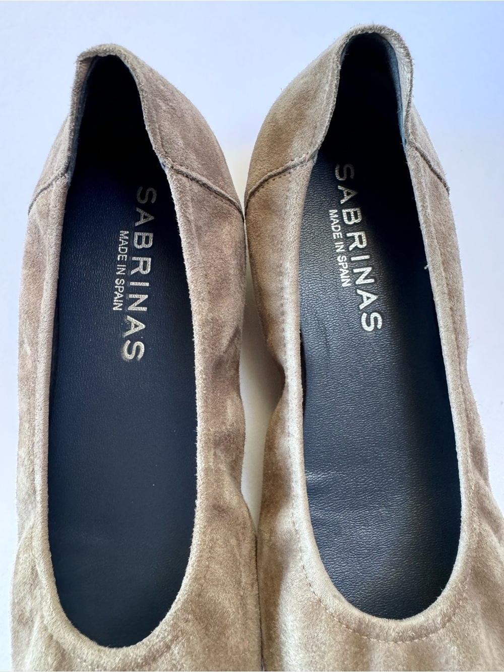 Sabrinas Spain Grey Suede Ballet Flat Shock Absorber EU 37 US 6.5 - Picture 3 of 11